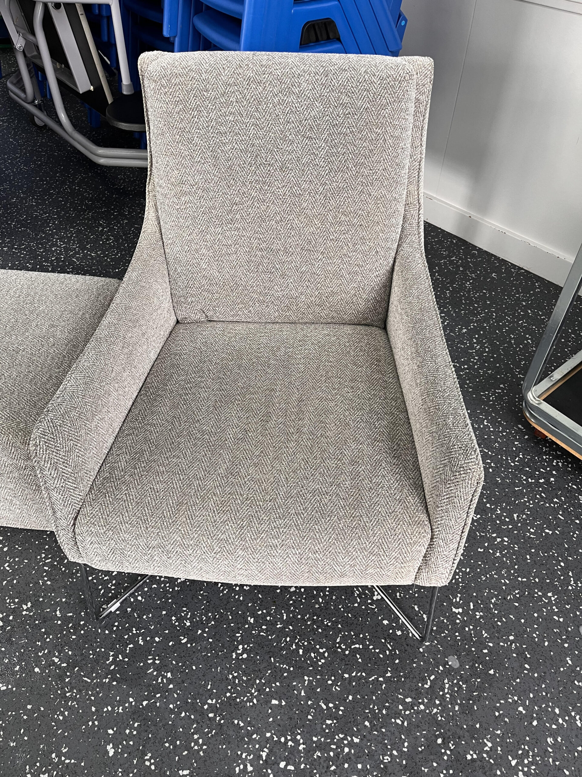 Commercial fabric chair after professional cleaning