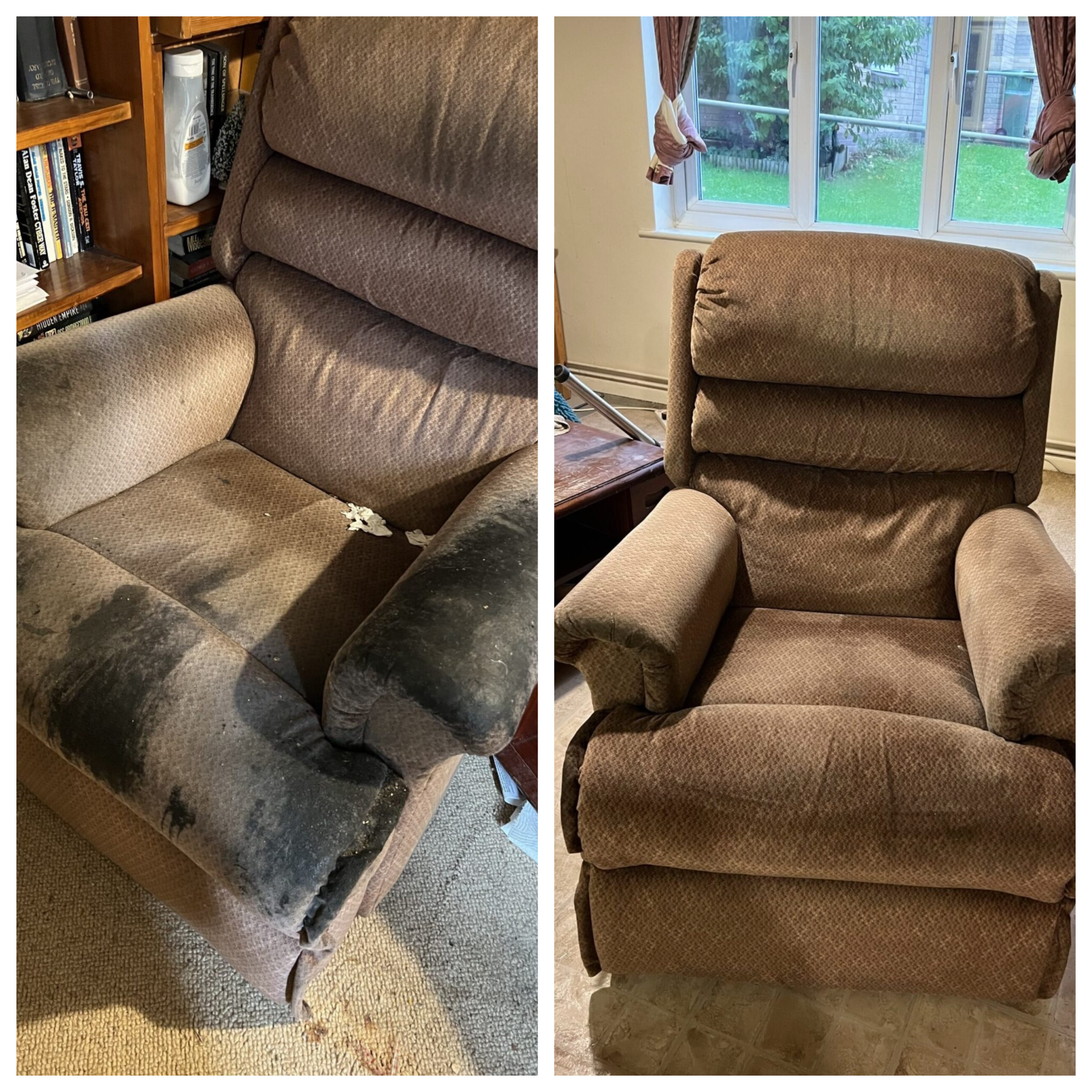 Professional carpet and upholstery cleaning results by Elite Upholstery Care